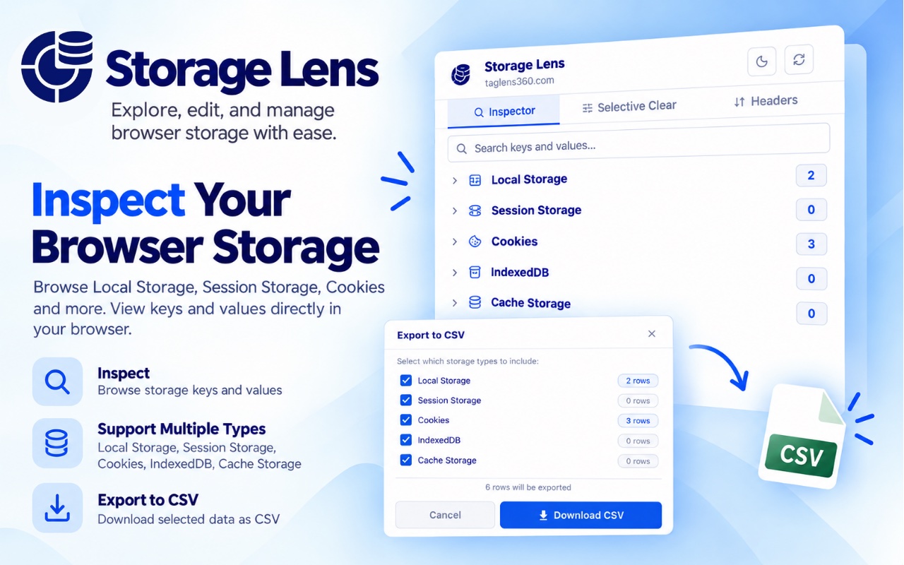 Storage Lens: Inspect website storage